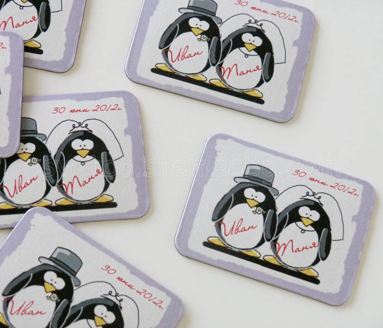 Пингвини в лилаво